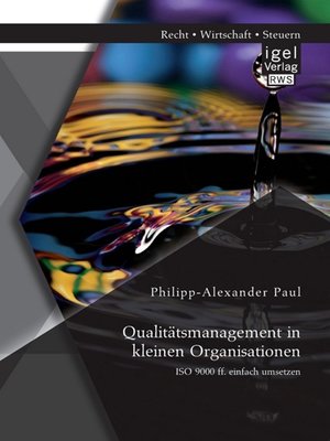 cover image of Qualitätsmanagement in kleinen Organisationen